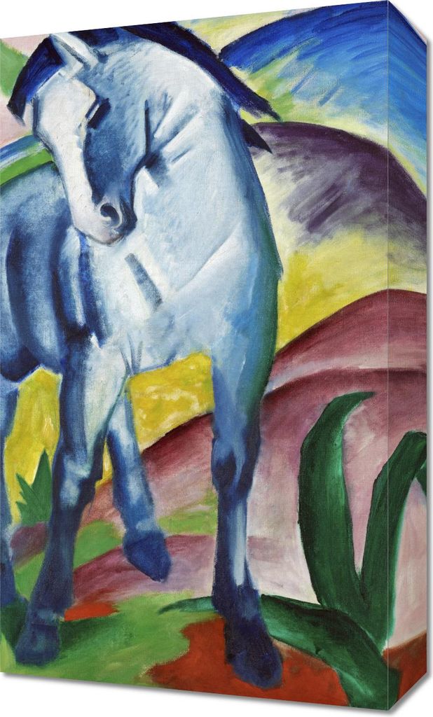 Bild 30x50cm Blaues Pferd I, Marc Vintage für das Wohnzimmer