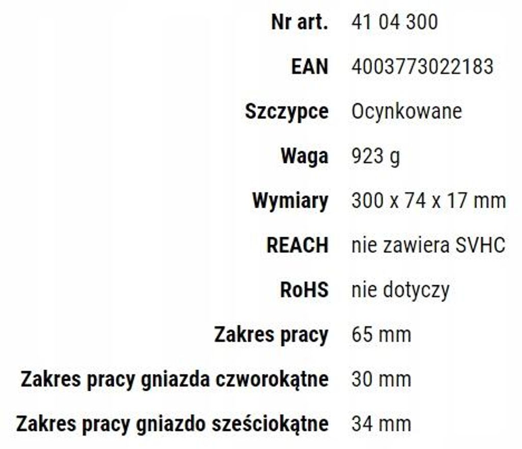 Gripzange verchromt in 300 mm Länge