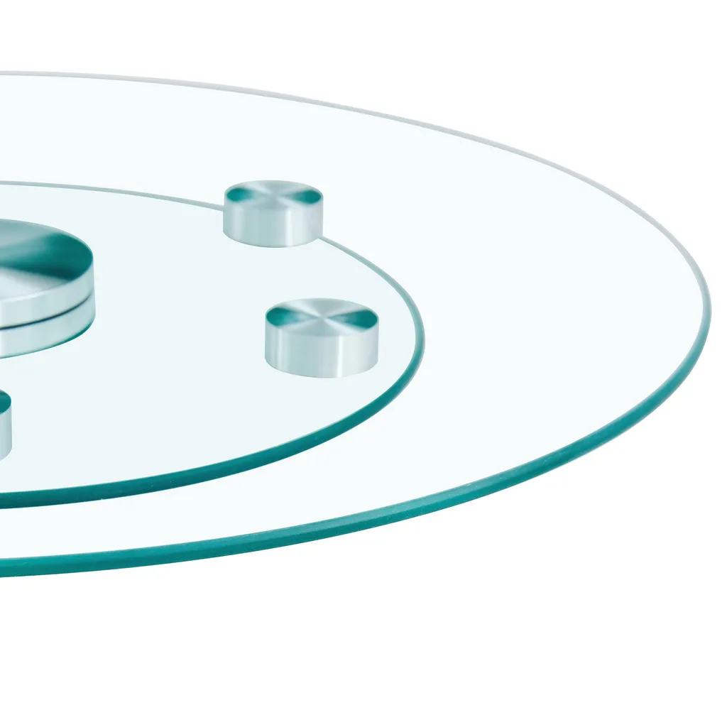 Table basse verre 77cm rotative : accès facile et double rangement - 16