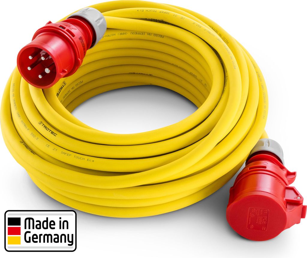 TROTEC Profi-Verlängerungskabel 20 m / 400 V / 6 mm² (CEE 32 A) - Germany