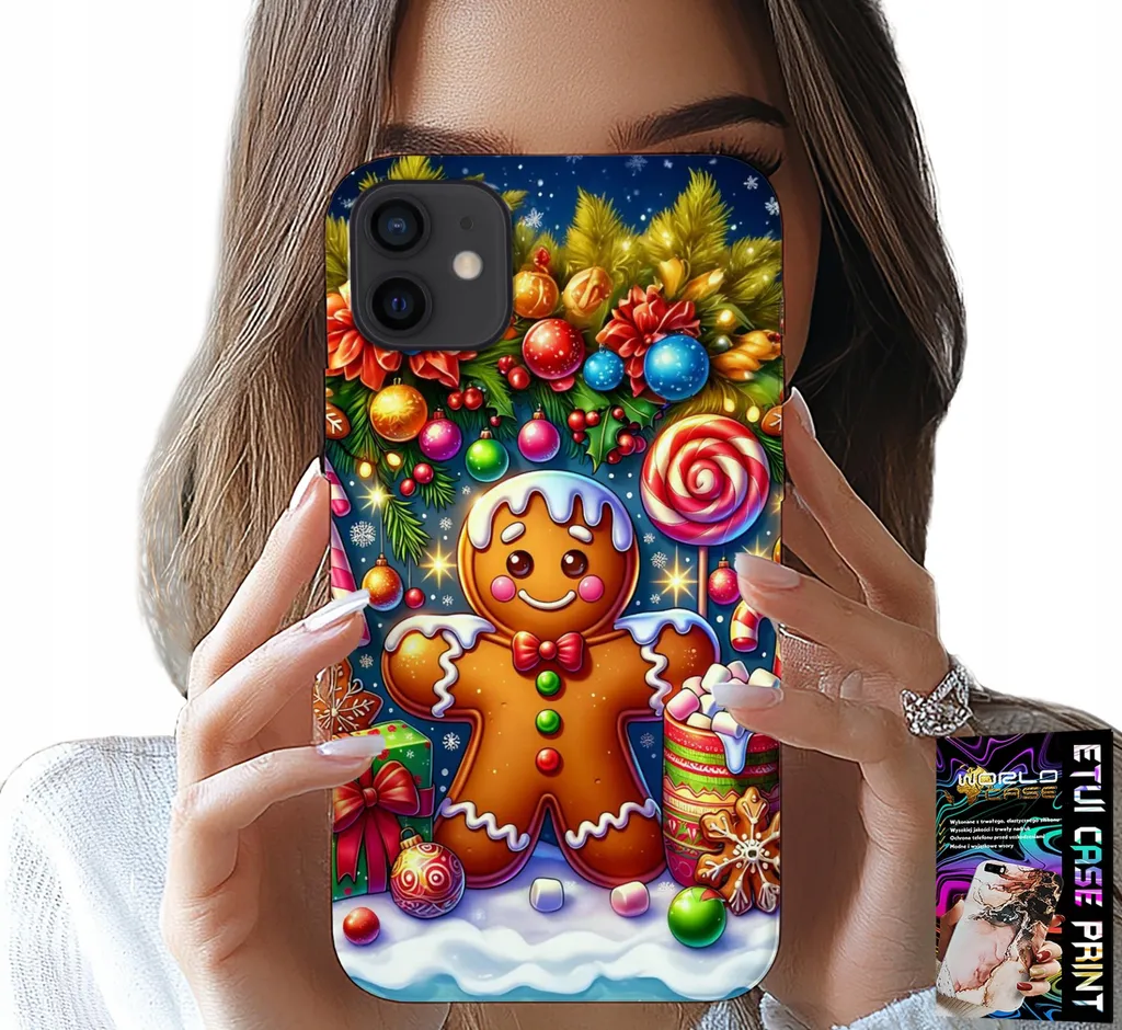 Cover iPhone 11 Gingerbread Candy Style | Protezione 360° con Vetro