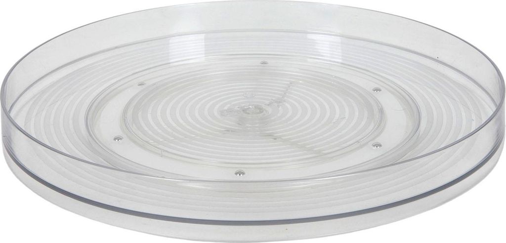 Servierplatte - Ø 29 cm - Transparent - Kunststoff - drehbar