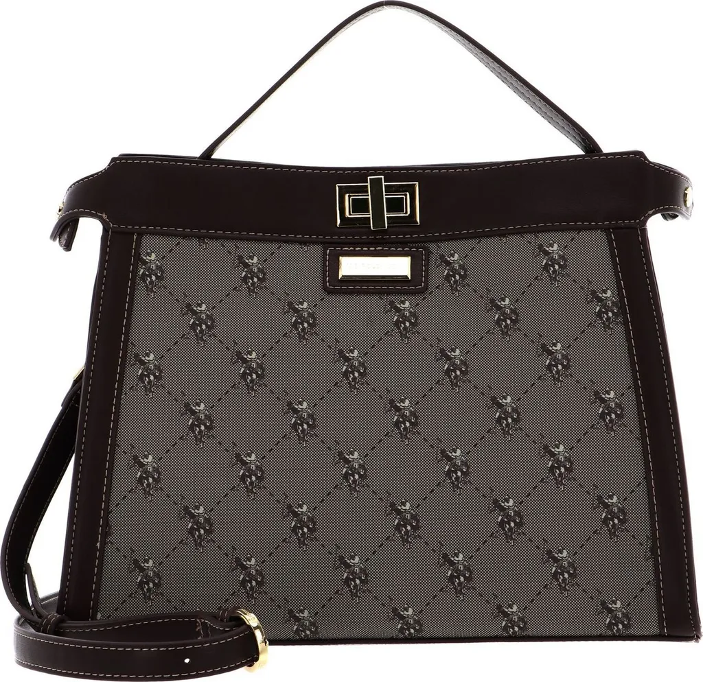 Sac bandoulière organisé U.S. Polo Assn. Hampton marron - Élégant