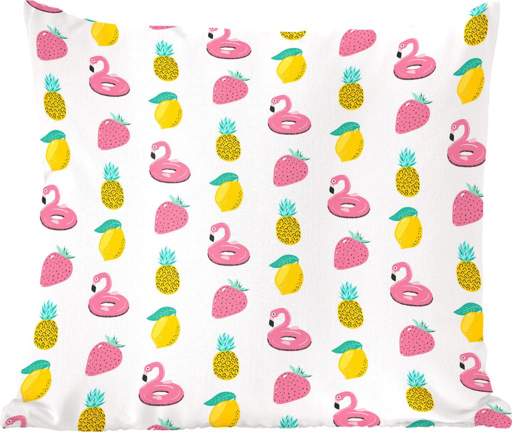 MuchoWow Zierkissen Sofakissen Wohnzimmer Dekokissen 50x50 cm Sommer - Obst - Muster - Komfort - Sofakissen