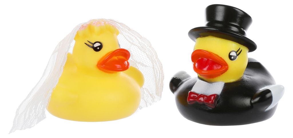 FunX Badeenten Hochzeitspaar 2er Set Quietscheenten Produktbild 