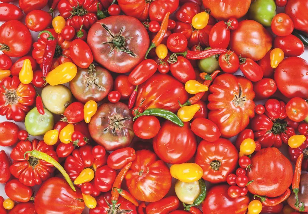 Puzzle 1000 pièces D-Toys Tomates au design coloré et pièces robustes