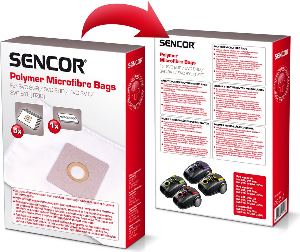 SENCOR Vrecko, 5ks v balení, 1 x mikrofilter, pre Obrázok produktu 