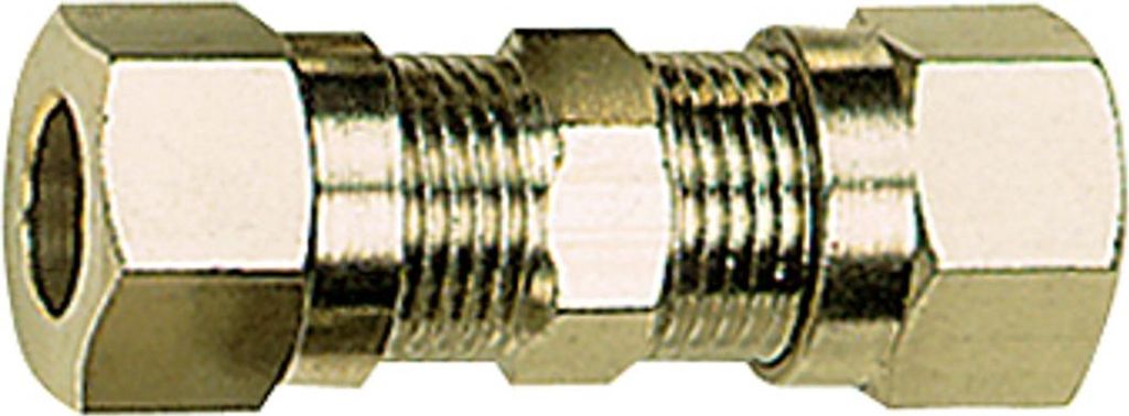 Riegler Gerade Verschraubung, Rohr-Außen-Ø 8 mm, SW 14, SW1 14, MS vern.