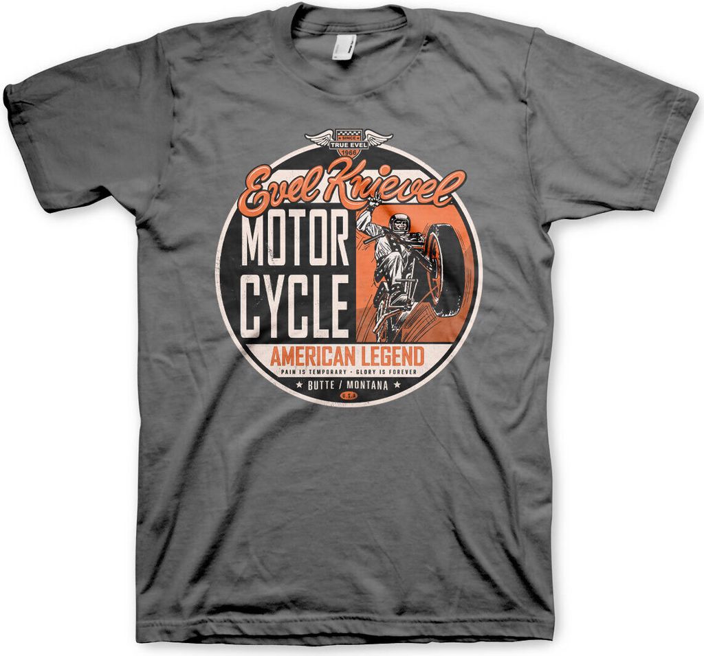 Evel Knievel - American Legend T-Shirt - Small - DarkGrey