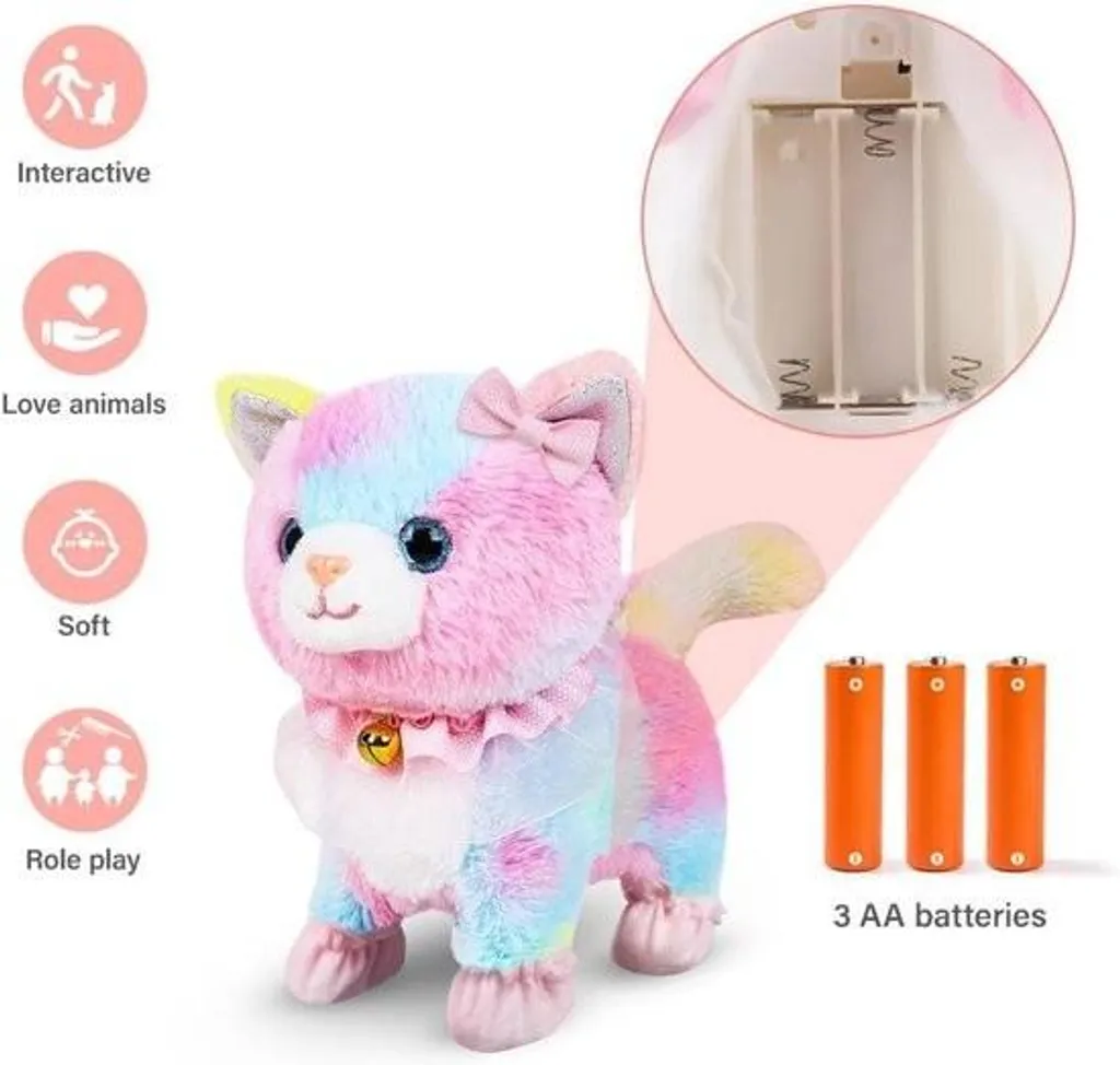 Jouet d'éveil chat interactif pour stimuler la marche et l'éveil de bébé - 5