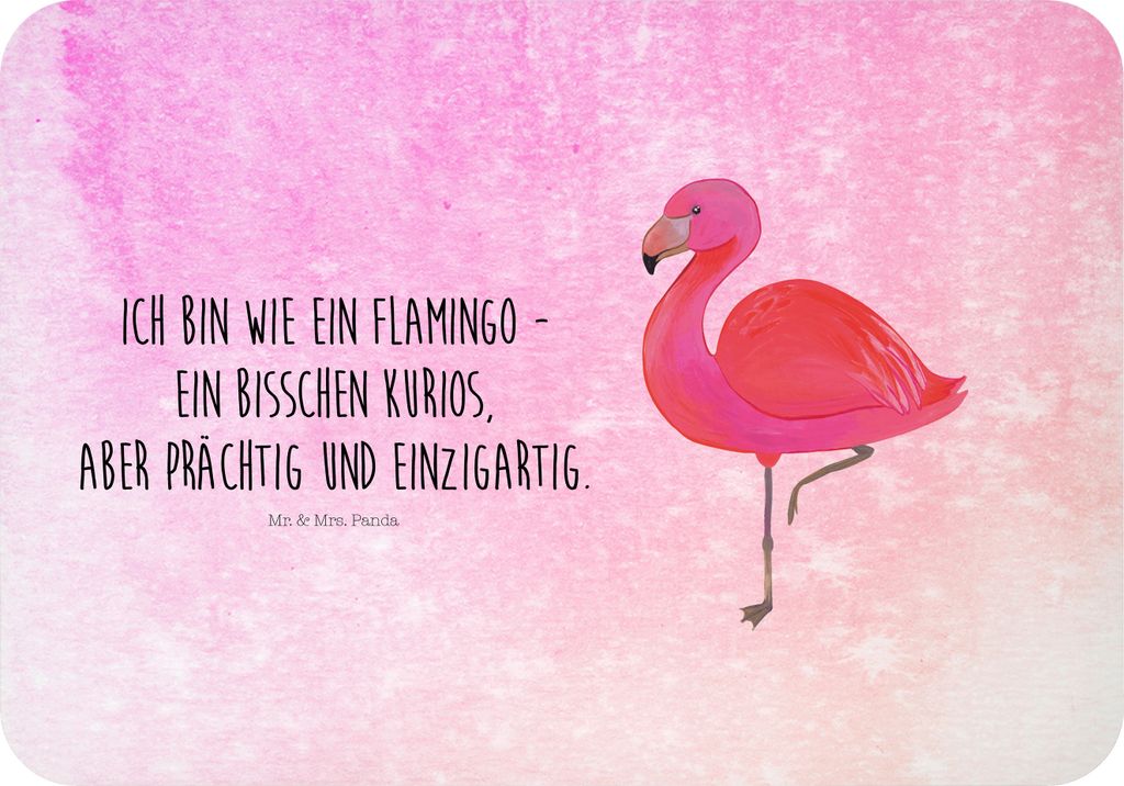 Mr. & Mrs. Panda magnet Flamingo Classic - Aquarell Pink - Geschenk, Freundin, büromagnet, Stolz, Prächtig, whiteboardmagnet, Notizhalter, Einzig...