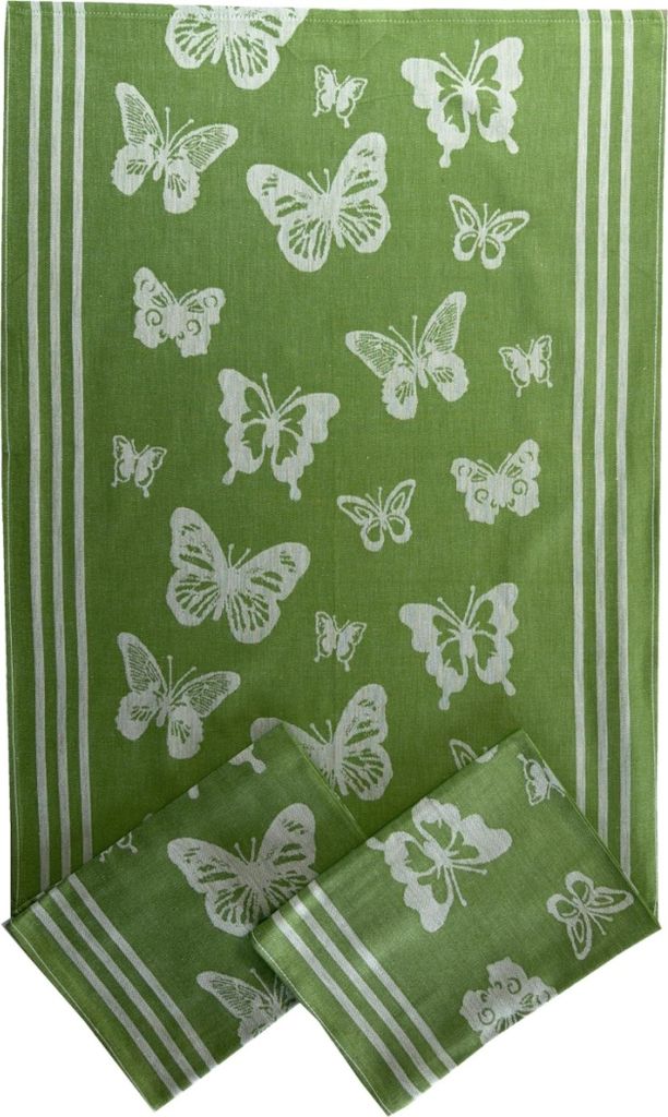 Extra savý uterák 50x70 cm Motýli zelený 3 ks Obrázok produktu 