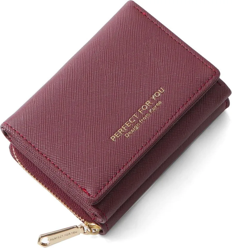 Porte-monnaie Femme Rouge Compact avec Multi-rangements pour vos Cartes