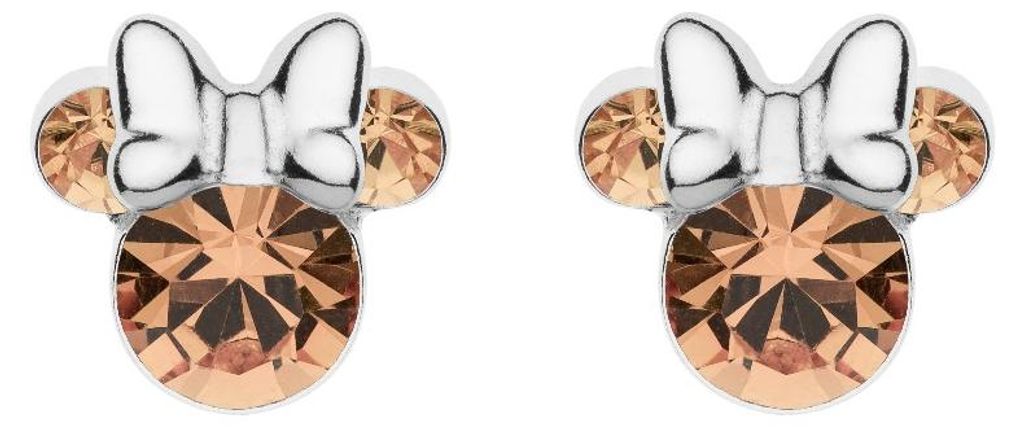 Disney ES00028SJUNL.CS Ohrstecker Klein Mädchen Minnie Mouse Rosa Juni Silber