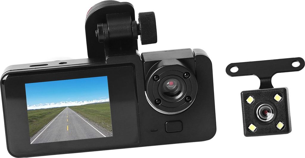 3-Kanal-Dashcam vorne innen hinten 1080P Nachtsicht-Parküberwachung Fahrrekorder für Autos