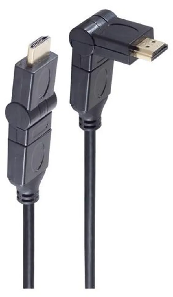 Câble HDMI A mâle coudé shiverpeaks BASIC-S de 2m pour espaces réduits - 6