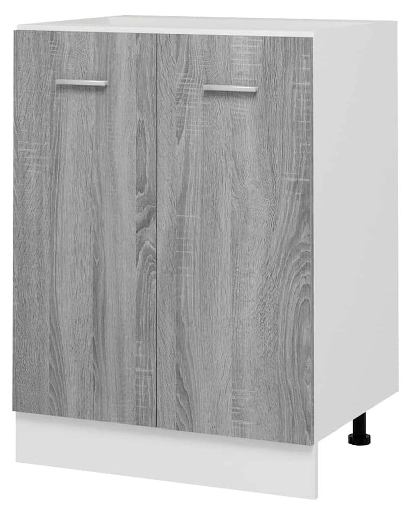 Barschrank Küchenunterschrank Vorratsschrank - Unterschrank Grau Sonoma 60x46x81,5 cm Holzwerkstoff für Küche Esszimmer Wohnzimmer Badezimmer