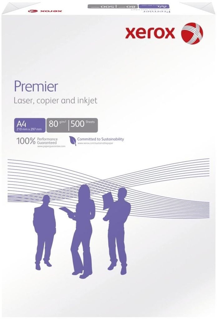 Xerox PREMIER 80 A4 WHITE PAPER, 80 g/m², 40 - 65, 18 - 30 Produktbild 