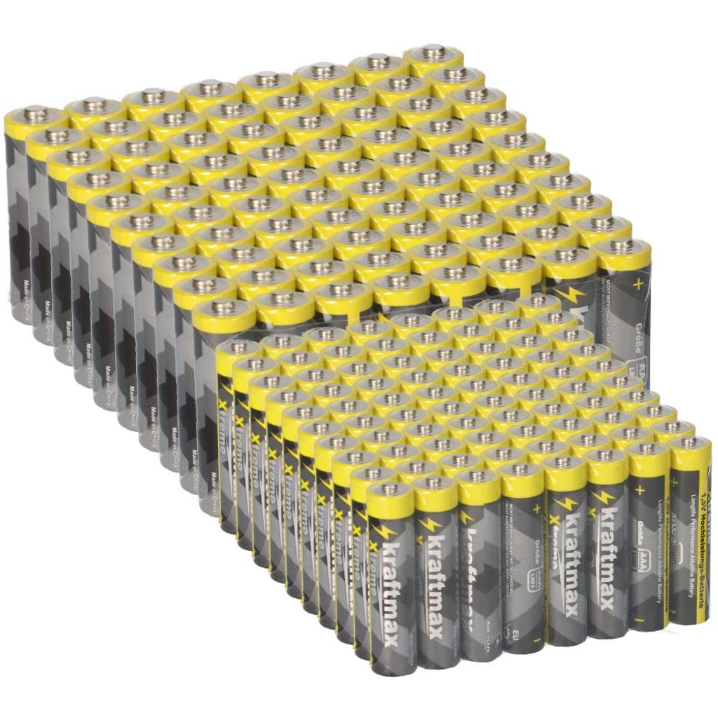 120x Kraftmax AA LR6 Batterie Mignon 1,5V Alkaline AlMn LR06 