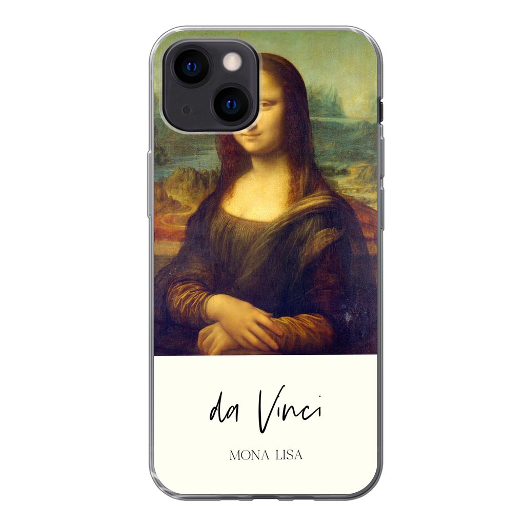 MuchoWow Handyhülle Schutzhülle Hülle für iPhone 13 mini Mona Lisa - Leonardo da Vinci - Alte Meister Silikon Softcase Handy Hülle - Softcase