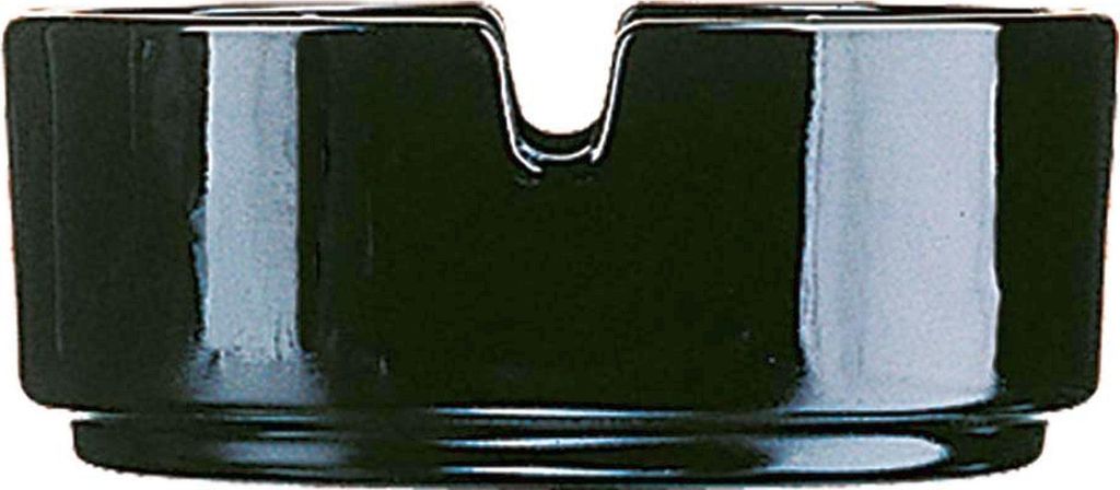 Arcoroc Aschenbecher 6 Stück stapelbar Set Schwarz Glas