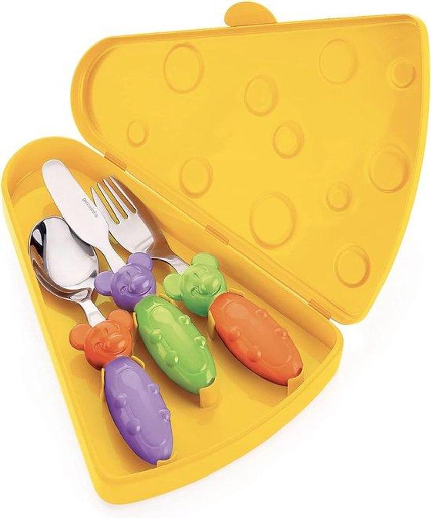 Kinderbesteck - verschiedene Farben, 21 x 18,3 x 3,6 cm