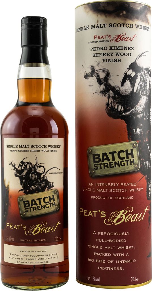 Peat ́s Beast Cask Strength Pedro Ximenez Sherry Wood Finish 54,1% 0,7L