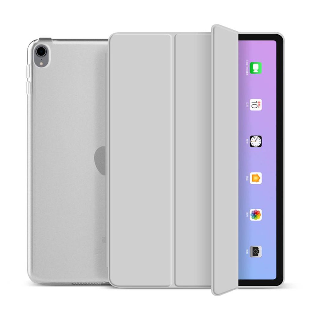 Hülle für Apple iPad Air 11" (2026/2025/2024) M4 M3 M2 & iPad Air 10.9" (2022/2020) Case Smart Cover Etui Tasche Wake Up Sleep Funktion - SILBER