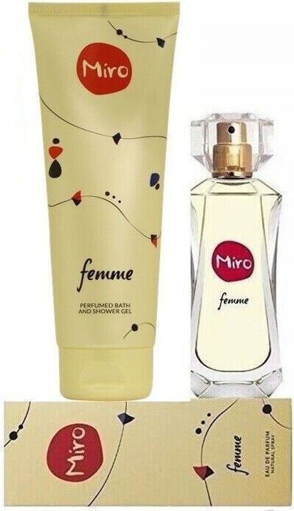 Miro FEMME 1x Eau de Parfum Spray 50 ml + 1 x Shower Gel 250 ml