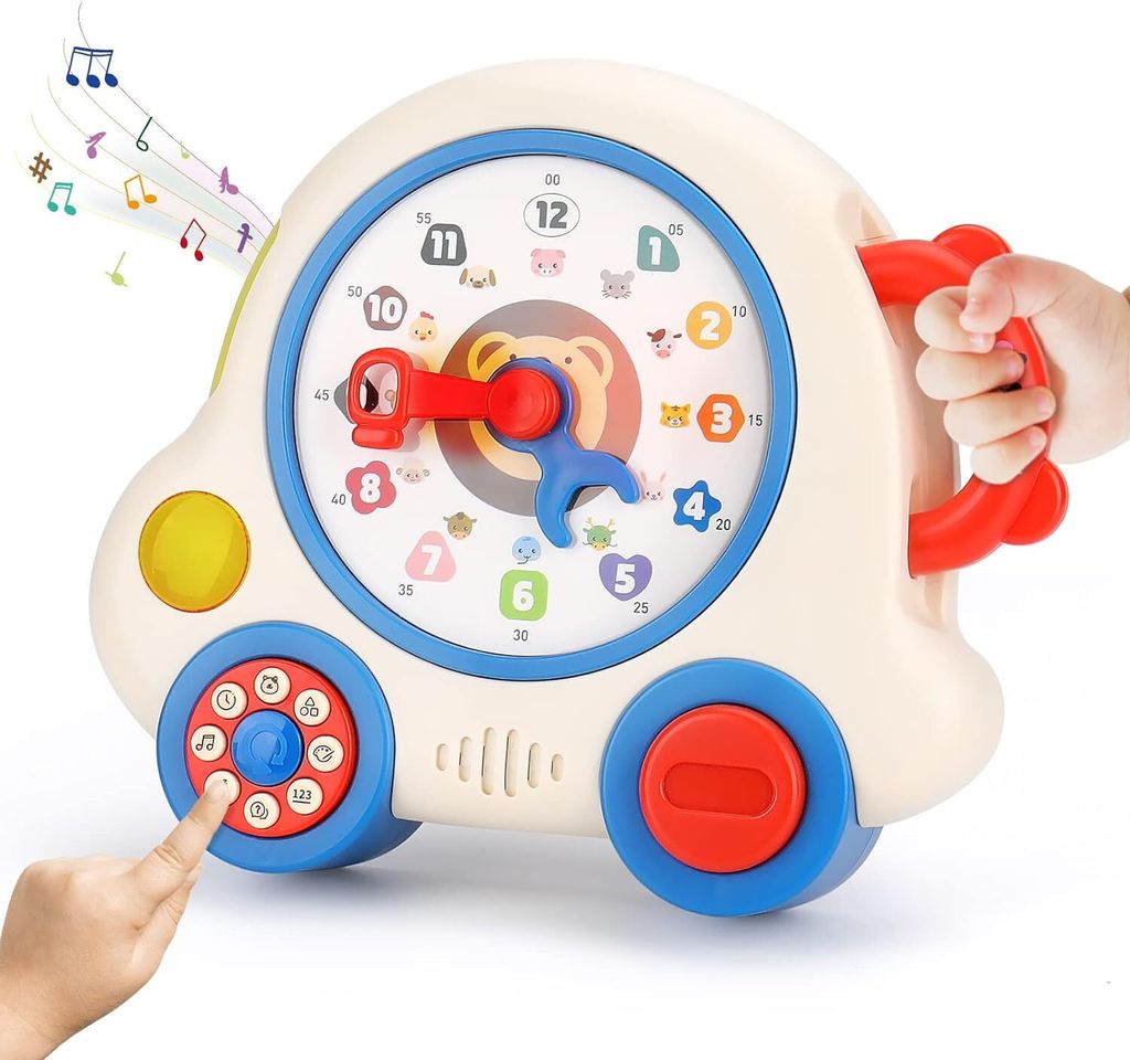 Kinder Lernuhr Spielzeug, frühkindliche Bildung Lehre Uhr, elektronische Lehre und sprechende Spiel Uhr mit 30 Arten von Musik, Geburtstagsgeschenk