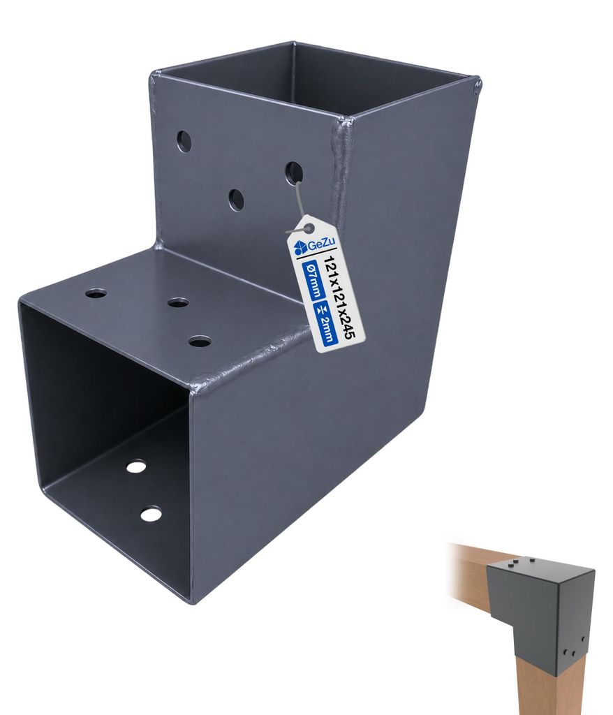 GeZu Impex Pfostenecke 2 Balken L-Form 121 x 121 mm Produktbild 