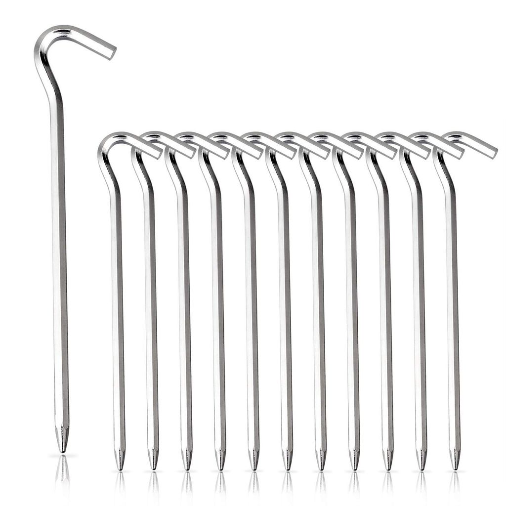 20 Zeltheringe aus Aluminium | Erdnagel Set 18cm Lang | Produktbild 