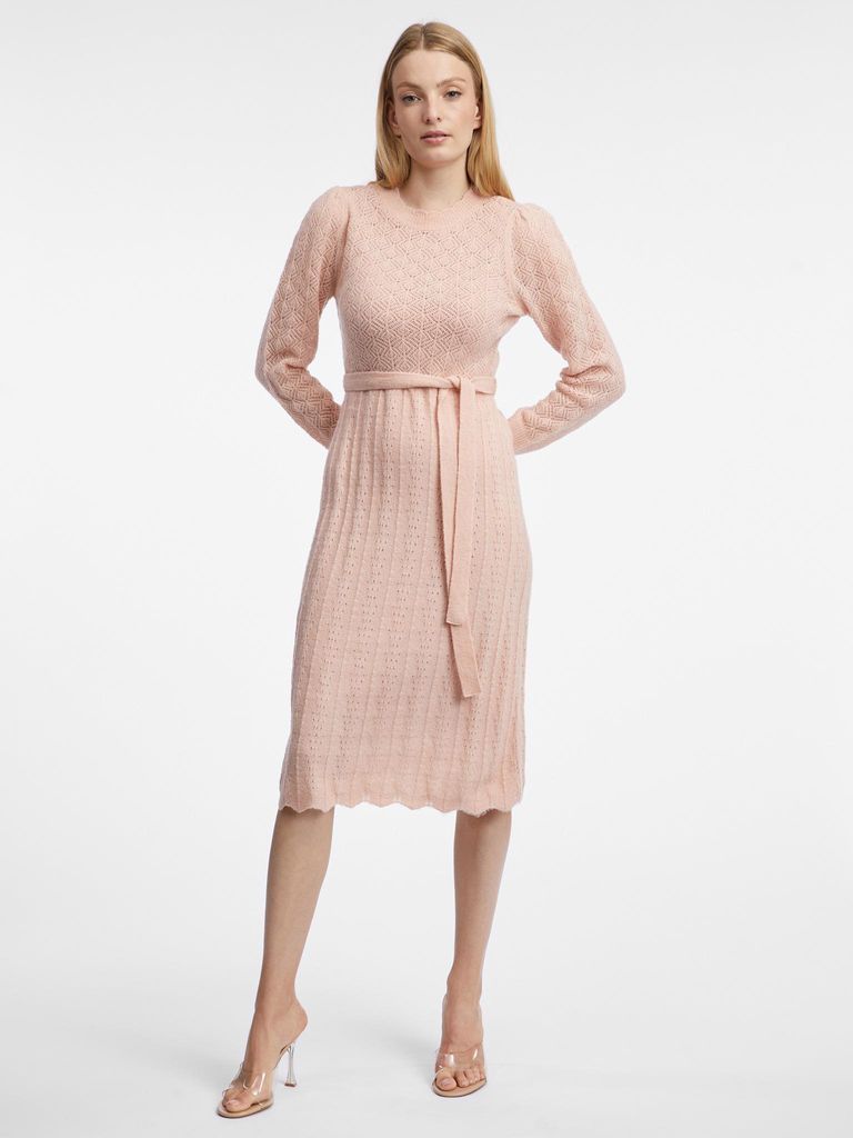 Orsay Hellrosa Pulloverkleid aus Wollmischung für Damen 530413232000__M