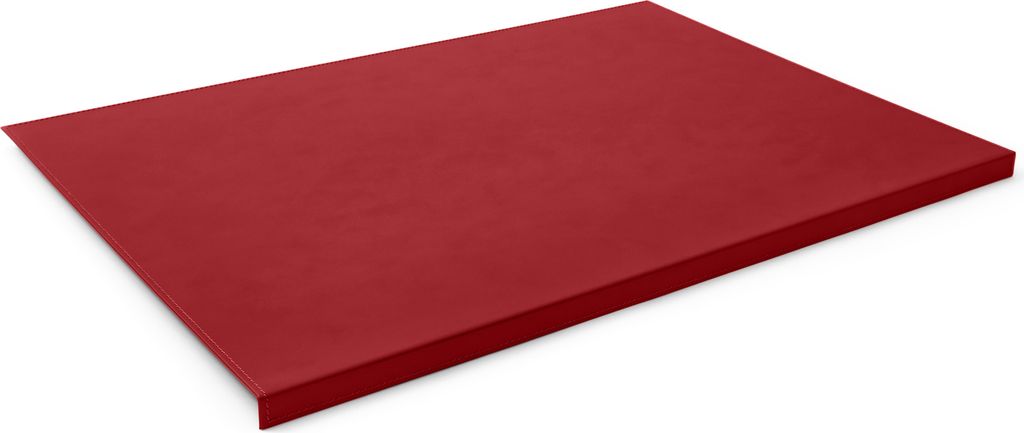 Schreibtischunterlage mit Kantenschutz cm 70x50 Leder Ferrari Rot - Handwerkliche Nähte - Hergestellt in Italien