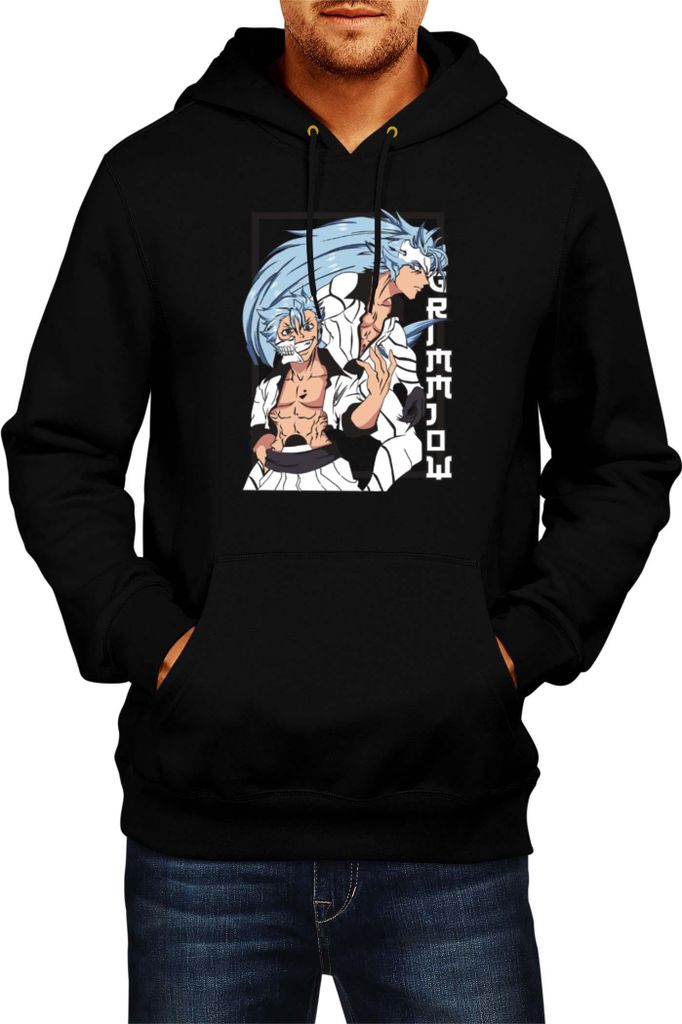 Herren Kapuzenpullover Manga Japan Anime Comics Animation Bleach 001, Man M / Schwarz