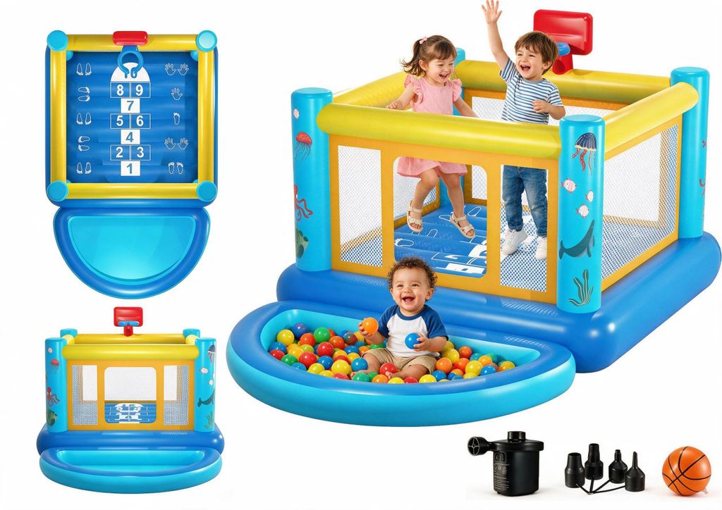 Zamoczek dla dzieci o wymiarach 270x172x128 cm z koszykówką Zdjęcie produktu 