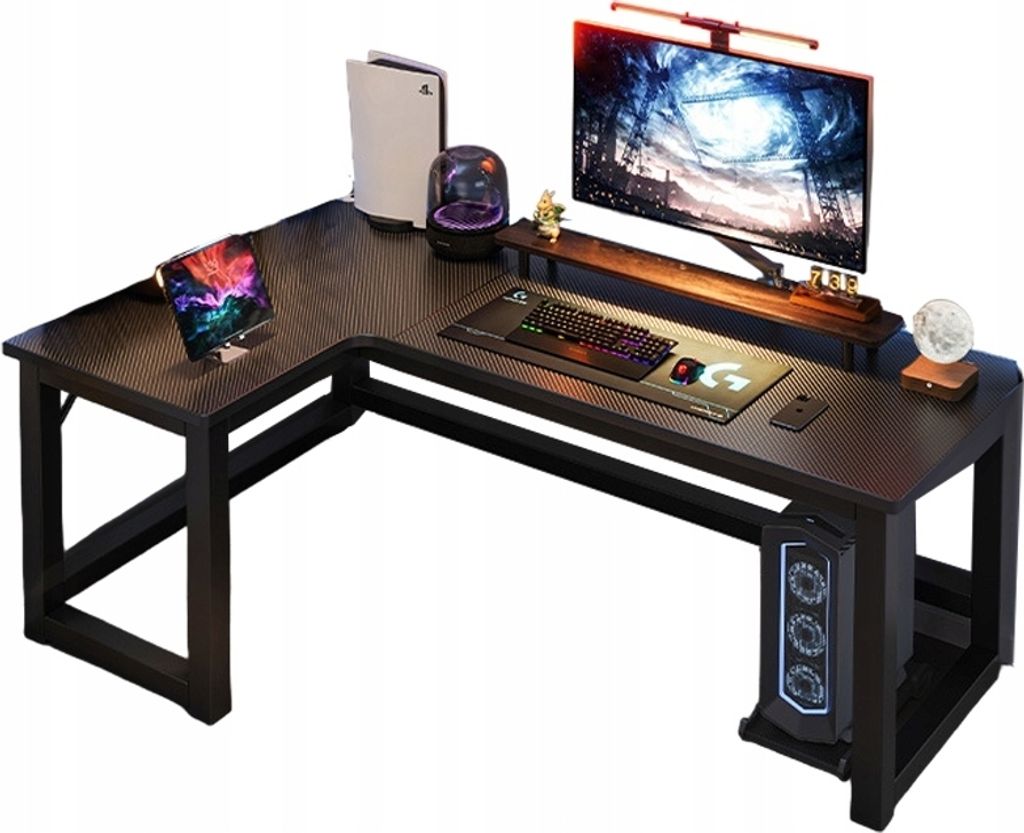 Ecke Gaming Computer Schreibtisch Gross Modern Schwarz Loft 140 Cm