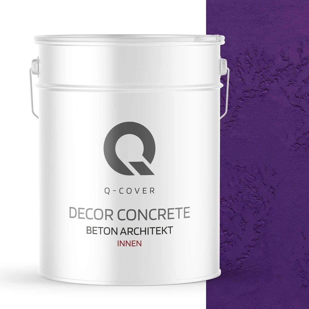 Beton Architekt 15 Kg 10 m2 Violett 15 kg | Dekorativerputz | Kellepnputz | Gebrauchsfertige | Betonmasse Betonoptik Dekoratives Beton Innen