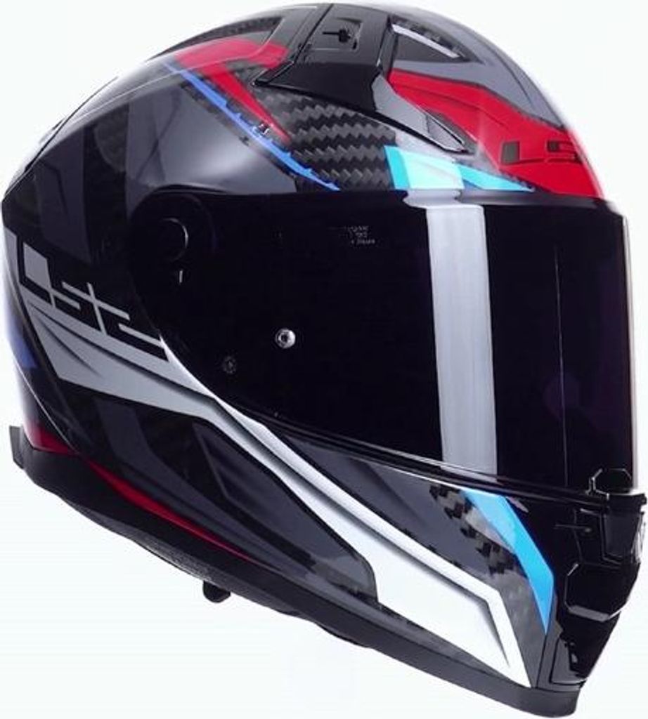 LS2 Integralhelm FF811 Vector II Carbon Savage Grau Weiß Rot 3XL