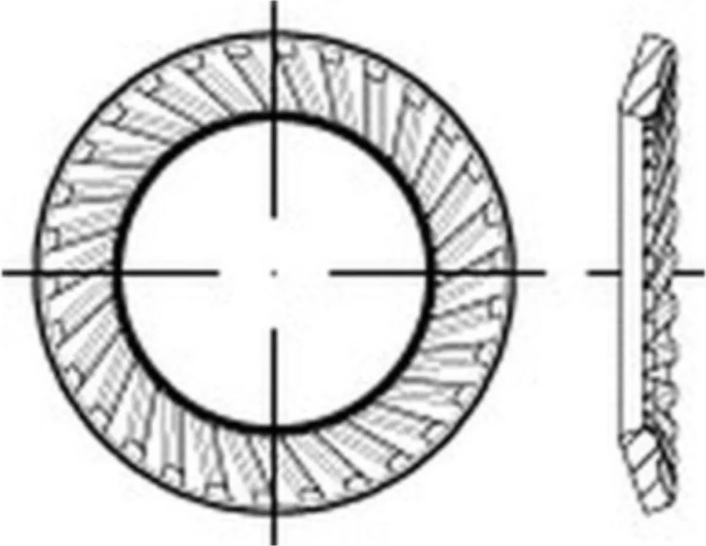Blocco a Cricchetto SCHNORR VS 10 ART 88121 - Rondella Anti-Vibrazione M10
