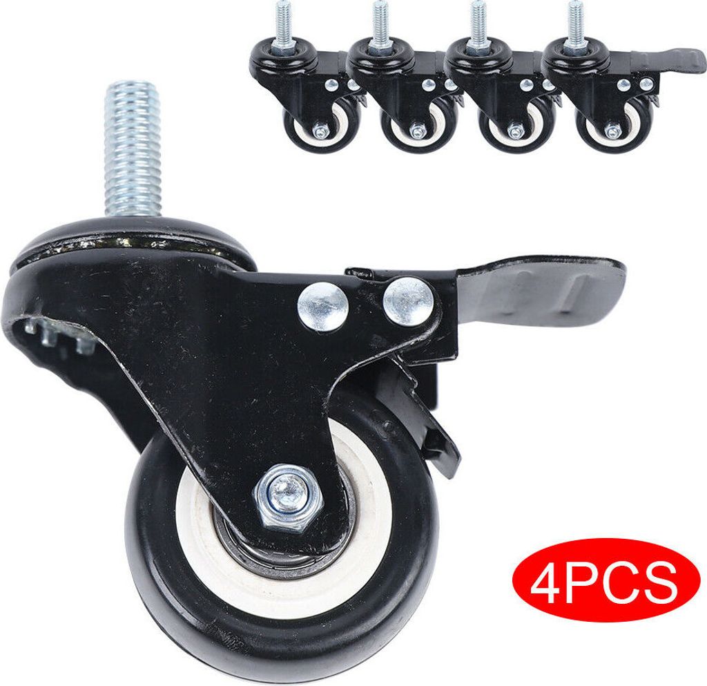 Transportrollen Laufrollen Lenkrollen Schwerlastrollen Bremse Bockrollen 200kg für Möbel Industrierollen(4 Stück)