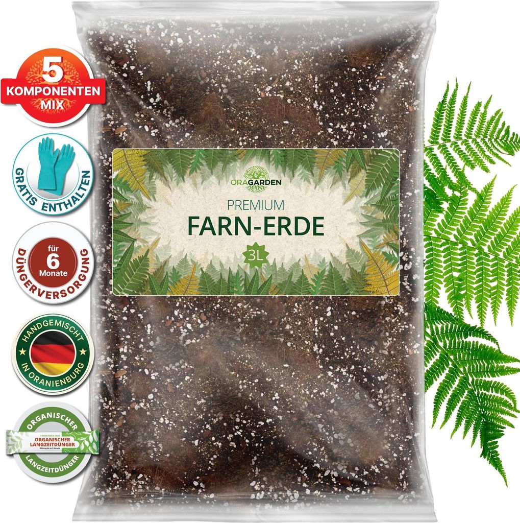 OraGarden Farn-Erde 3 Liter