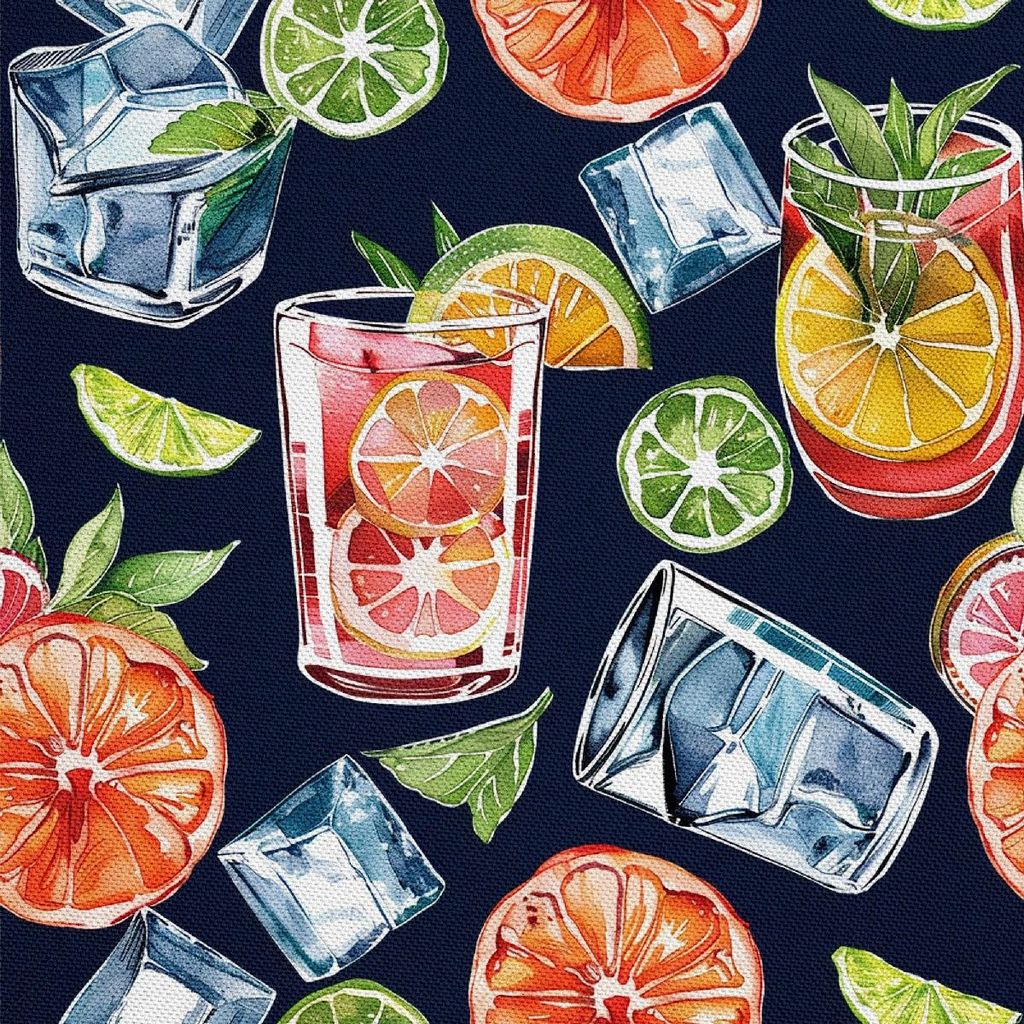 OUTDOOR DEKOSTOFFE OXFORD - Motiv Cocktail | DX8406