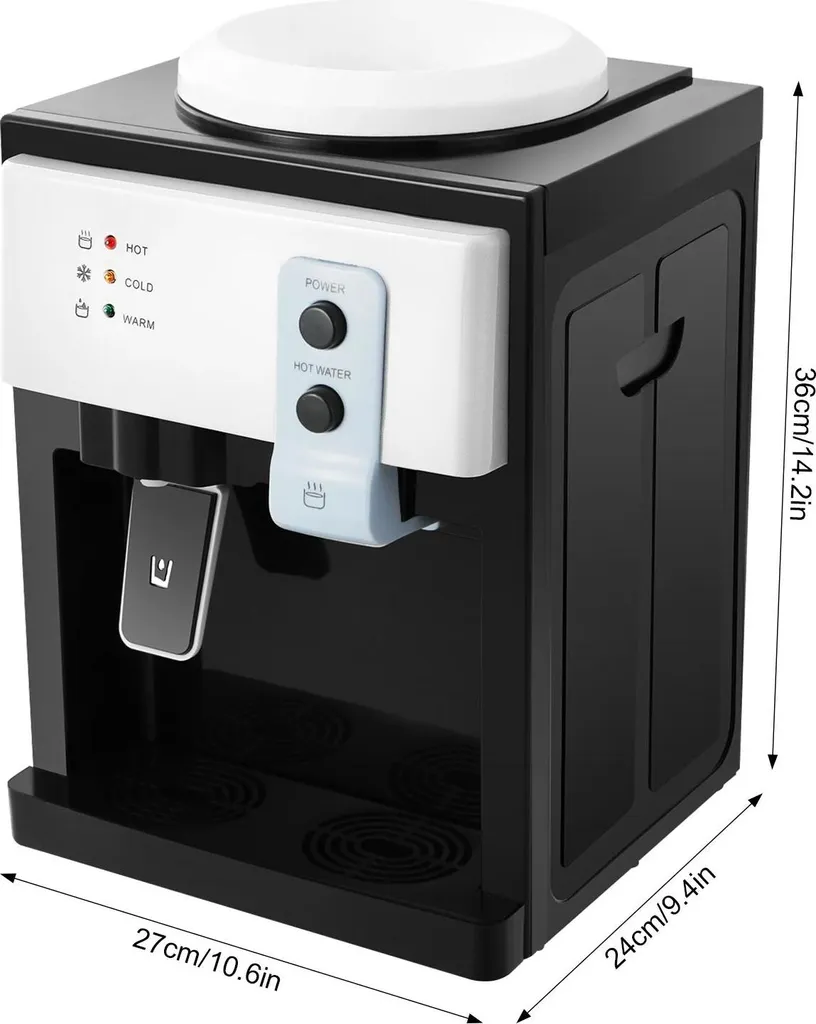 Petite fontaine à eau de bureau chaude et froide - Version Jaune 220V
