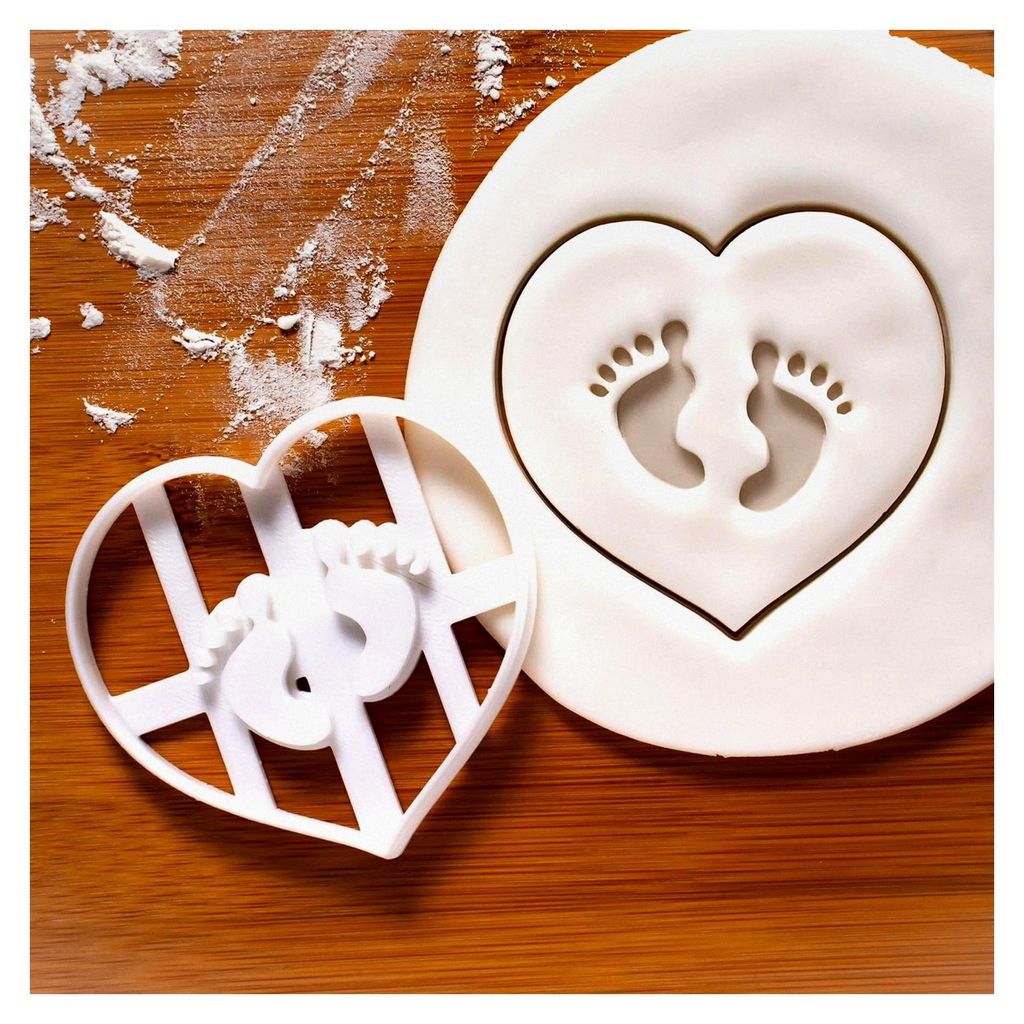 Ausstechform für Baby-Fußabdrücke, 1 Stück