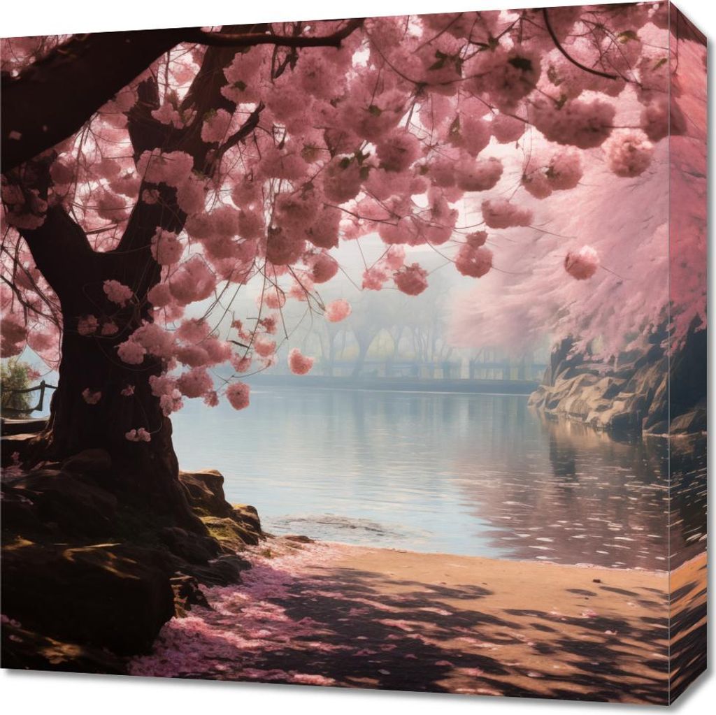 Bild 50x50cm Ruhe der Sakura