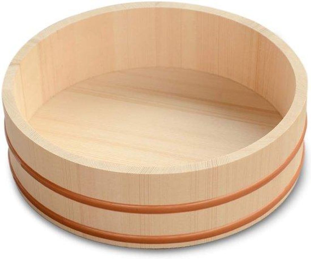 10,6 Zoll Holz-Sushi-Reis-Box, Hangende Holz-Sushi-Bak, Reismeng-Bak aus Holz