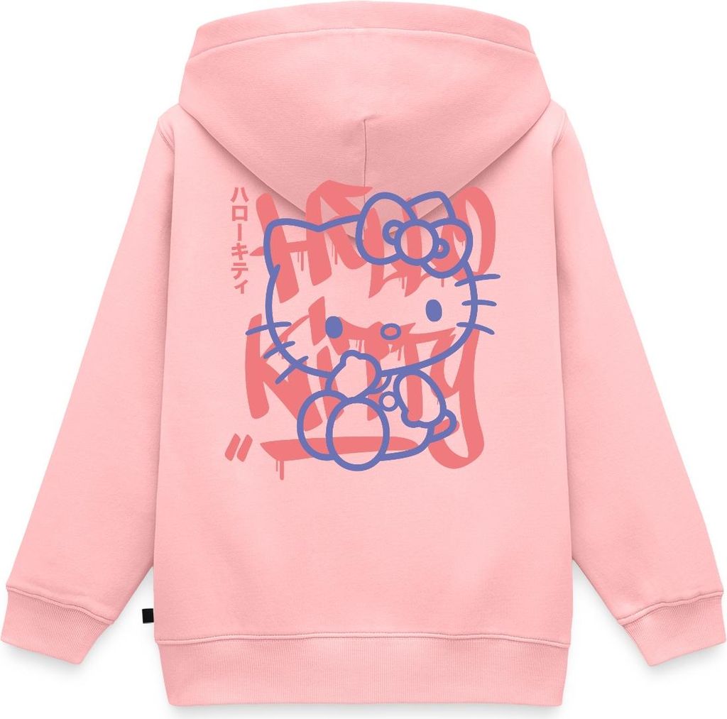 Spreadshirt Hello Kitty Mit Schriftzug Graffiti Stil Kinder Premium Hoodie, 98/104 (2 Jahre), Rosa