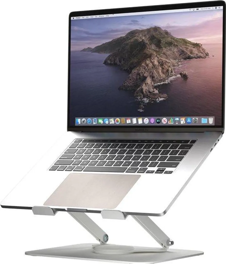 Support ordinateur portable blanc pliable idéal pour télétravail bureau