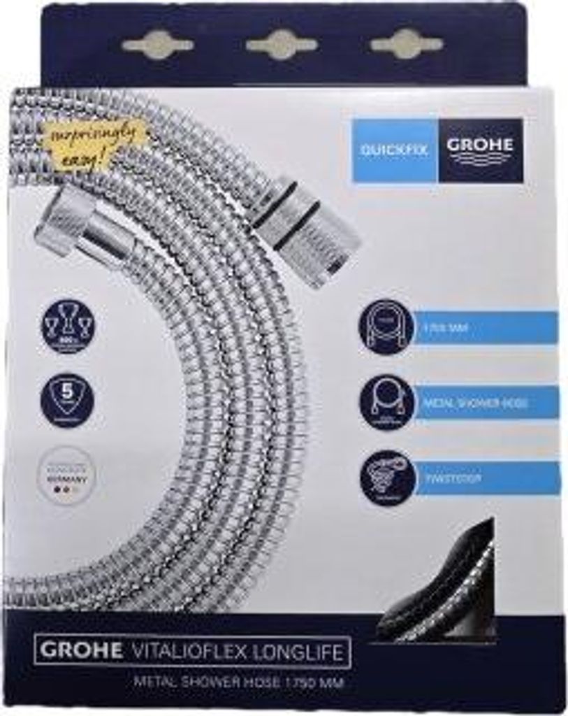 Grohe Vitalio doucheslang, 175 cm, chroom Productafbeelding 